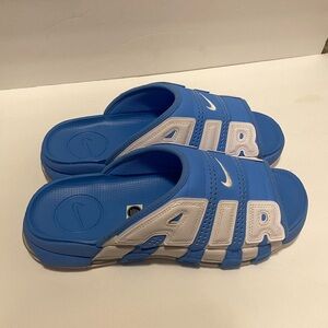 Nike Uptempo slides Blue and White Slide Sandals